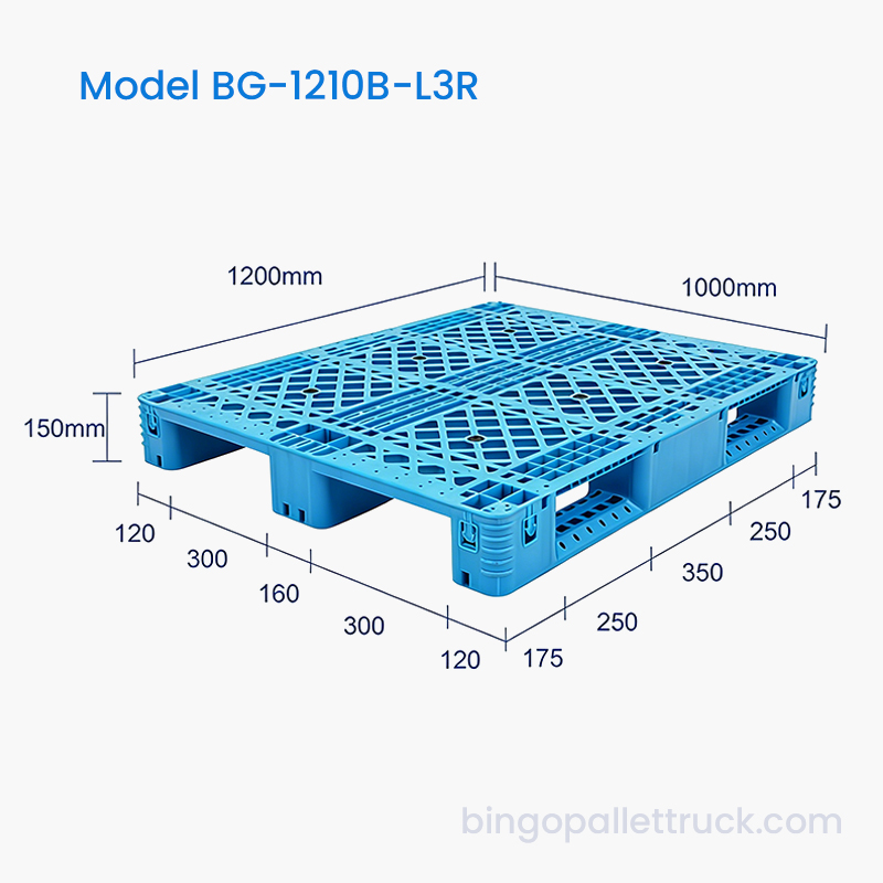 Depo için Çelik Takviyeli 1200x1000mm Plastik Palet