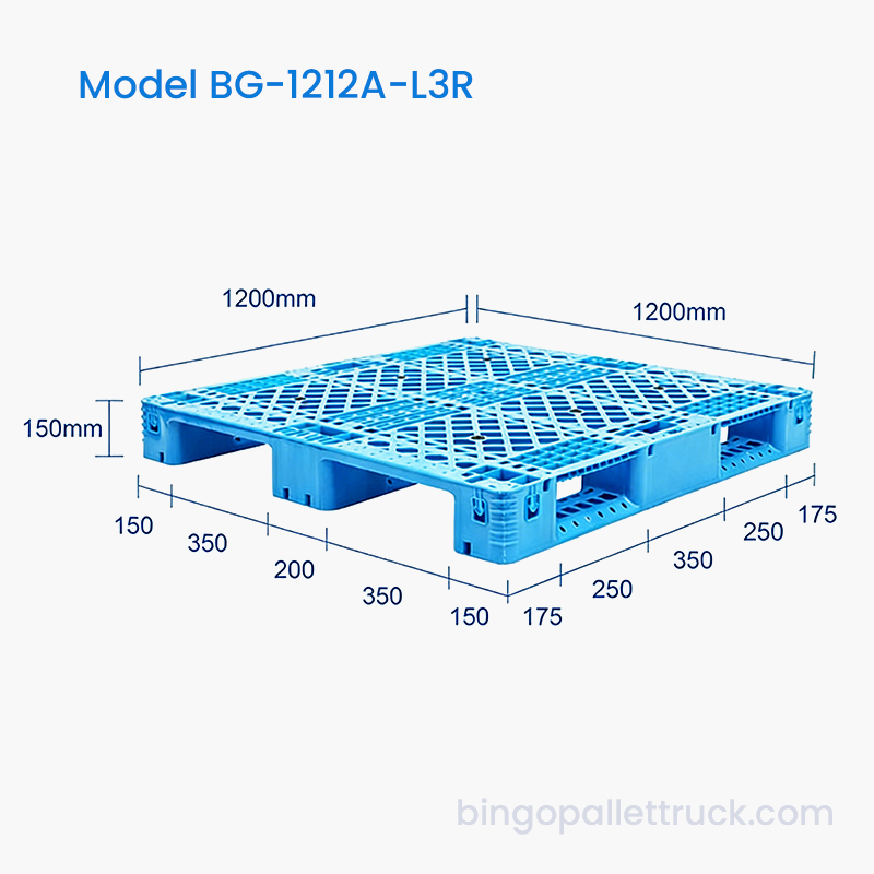 Çelik Çubuklu ve Güvenilir Yük Kapasiteli Uygun Maliyetli 1200x1200mm 3 Yolluk Palet