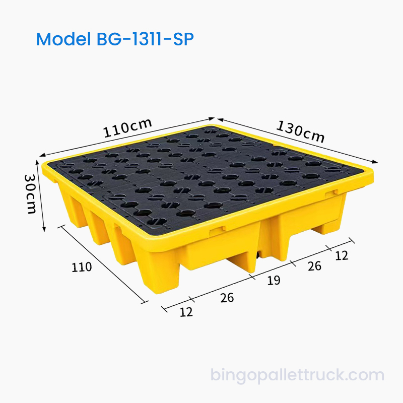 IBC Çantaları için Izgara Yüzeyli 1300x1100mm Sızdırmaz Plastik Palet