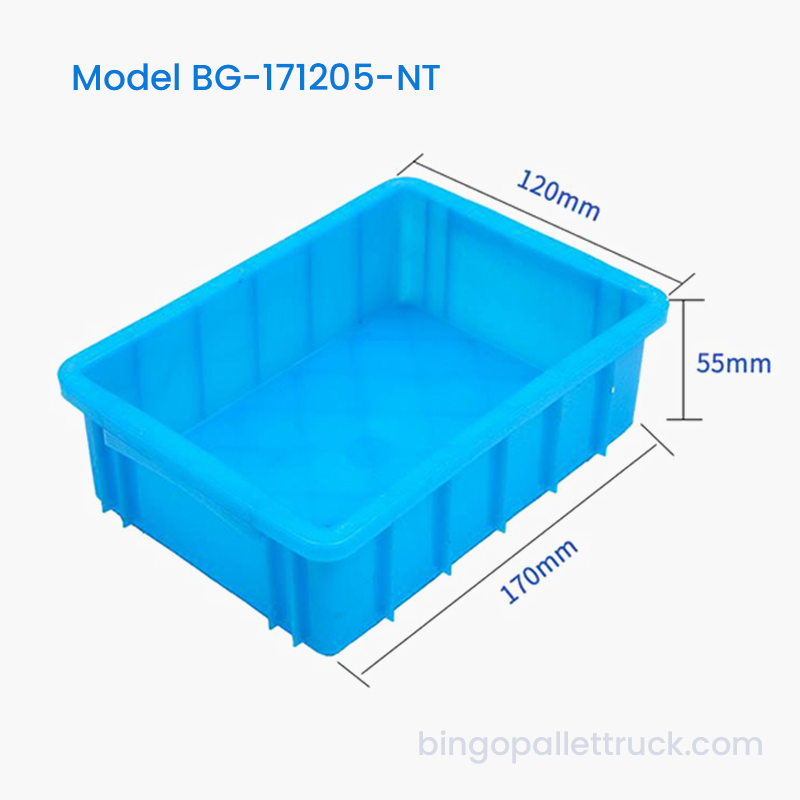 Küçük Vidalar ve Bağlantı Elemanları için 0,8L HDPE Yuvalanabilir Plastik Taşıma Kutusu
