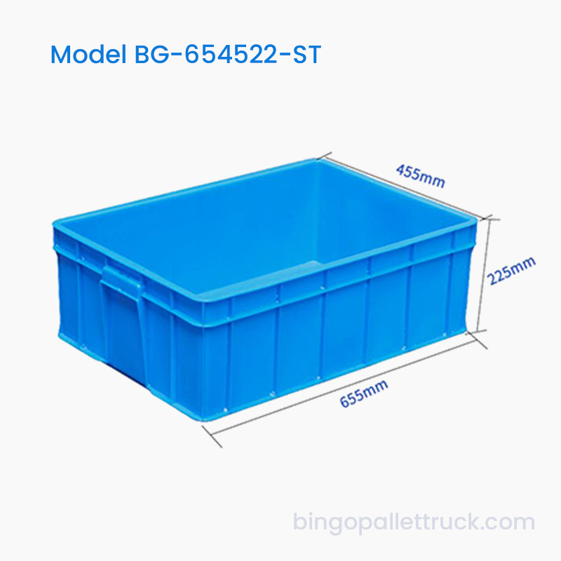 Gıda Lojistiği için 56L HDPE İstiflenebilir Plastik Tote Kutu