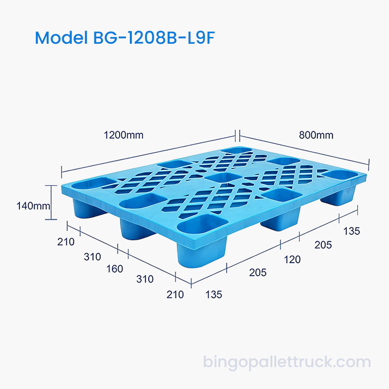 Yiyecek ve İçecek Endüstrisi Depolaması için 1200x800mm Hafif Hizmet Tipi Plastik Palet