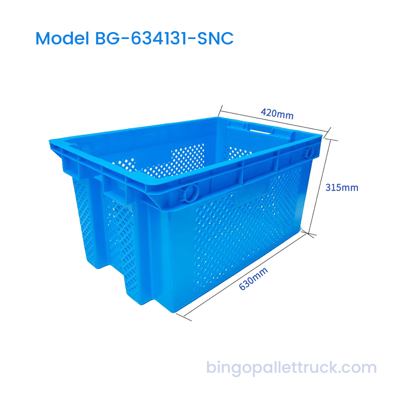 Tarıma Yönelik 71L HDPE Yığın ve Yuva Plastik Kasa