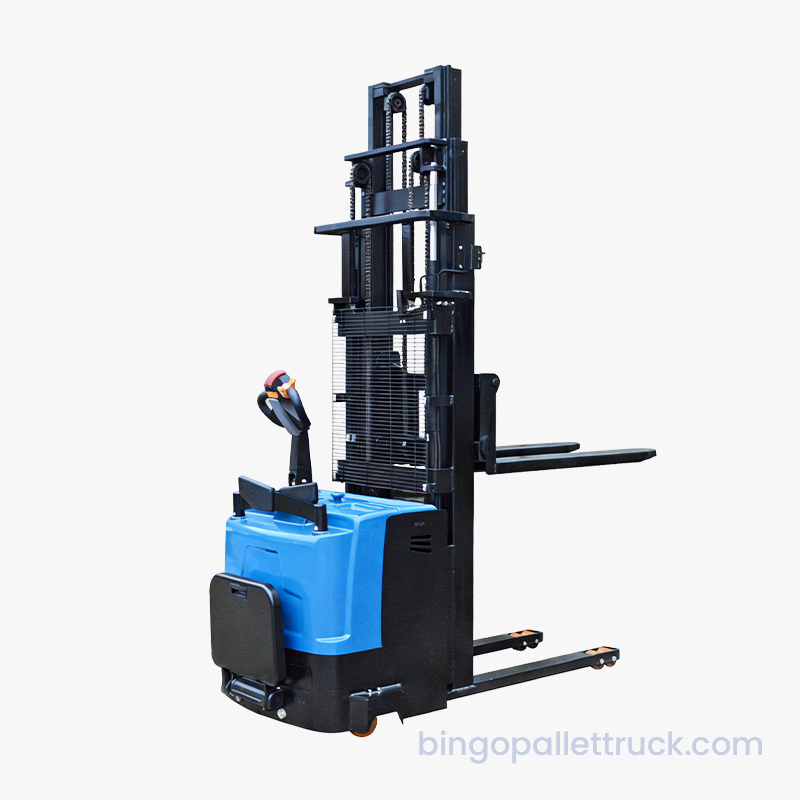 Lojistik için 2000kg Üç Direkli Elektrikli Stand-on İstifleyici
